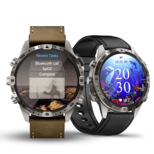 Smartwatch with Blood Sugar Monitor, Compass 1.6 Display, Bluetooth, 100+ Sports Modes, GPS Route Tracking, and Rugged Design.